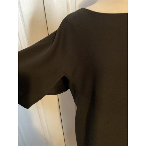 Chico’s Lined Black Dress Split Ruffle Sleeve Chico’s Size 1 US Medium - Picture 3 of 6